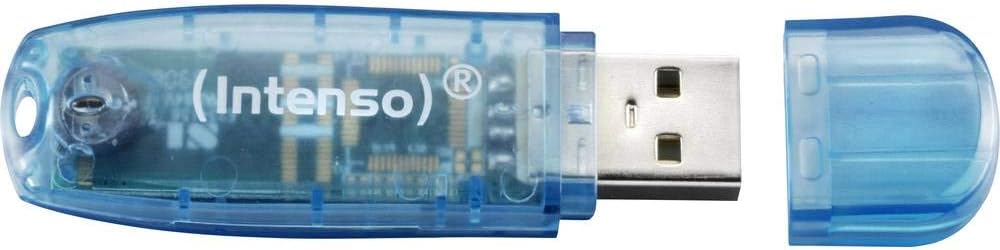 Intenso 3502470 Rainbow USB-minne, 16GB, Svart