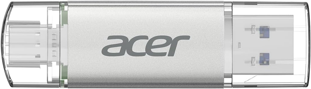 Acer USB Flashminne UT300 64 GB USB 3.2 Gen1, upp till 150 MB/s, med dubbla portar (Typ A och Typ C) för PC/bärbar dator/MacBook/smartphone