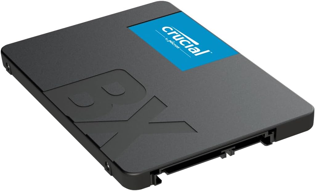 Crucial BX500 SATA SSD 2TB, 2,5" Intern SSD (Solid State Drive), Upp till 540 MB/s, Kompatibel med Laptop och Desktop (PC), 3D NAND, Dynamisk Skrivacceleration - CT2000BX500SSD101