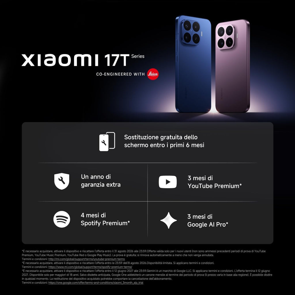 XIAOMI 17T Smartphone 12+256GB svart 16,74 cm 120Hz skärm