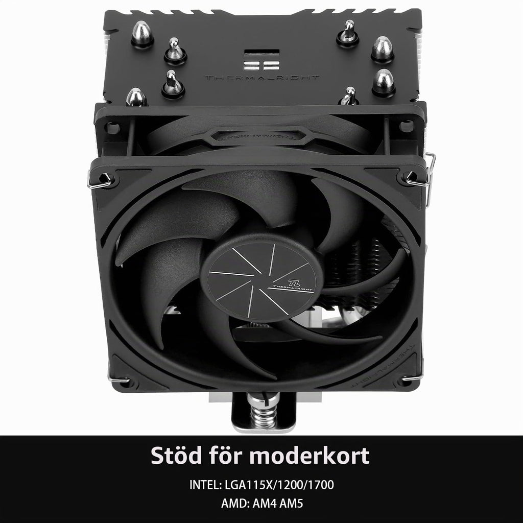 Thermalright Assassin X 90 SE ARGB CPU-luftkylare med 4 värmerör, TL-P9-S PWM ARGB-fläkt, datorkylfläns/processorkylare, AGHP 4.0-teknik, för AMD AM4 AM5/Intel LGA 1150/1151/1200/1700 (AX90 SE ARGB)