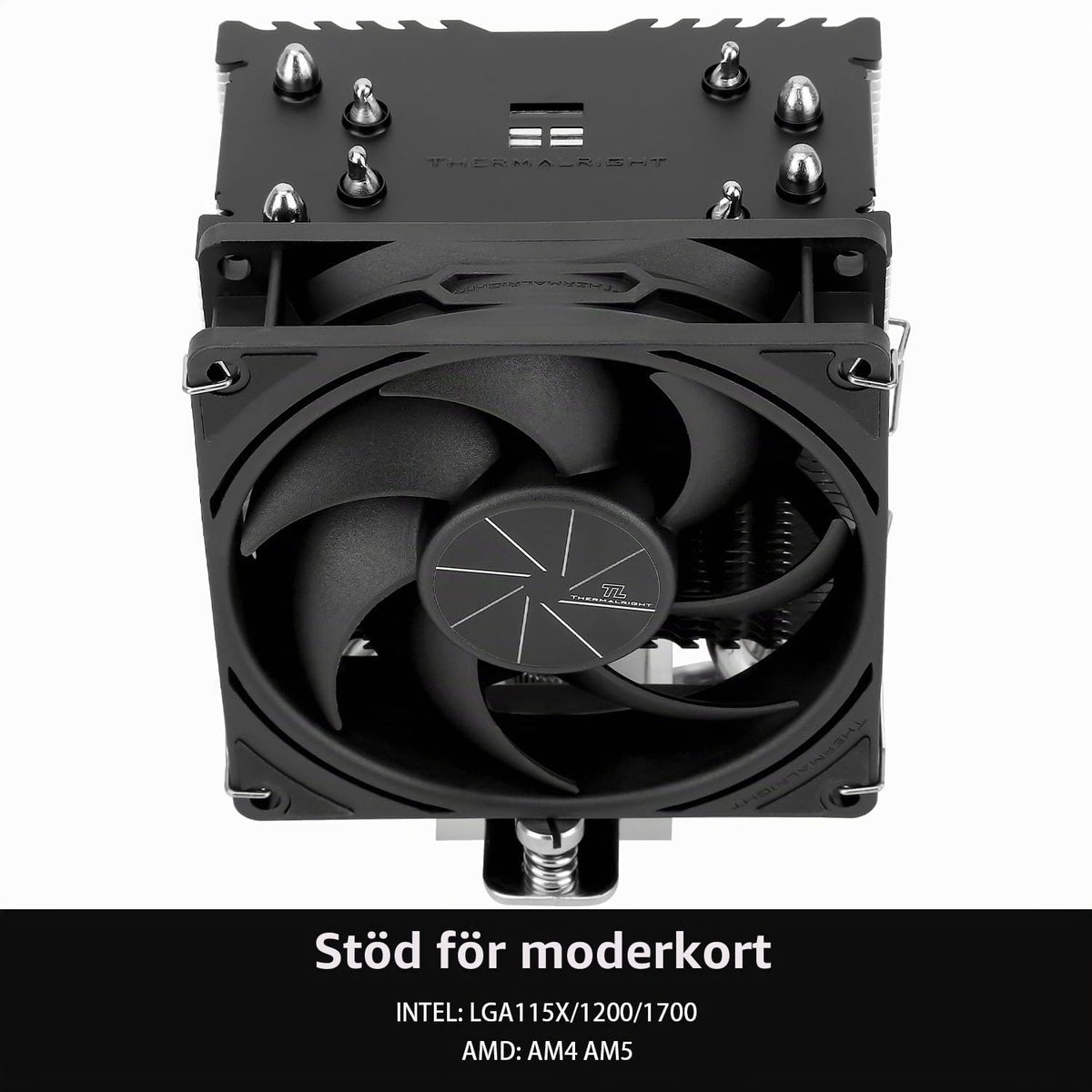 Thermalright Assassin X 90 SE ARGB CPU-luftkylare med 4 värmerör, TL-P9-S PWM ARGB-fläkt, datorkylfläns/processorkylare, AGHP 4.0-teknik, för AMD AM4 AM5/Intel LGA 1150/1151/1200/1700 (AX90 SE ARGB)
