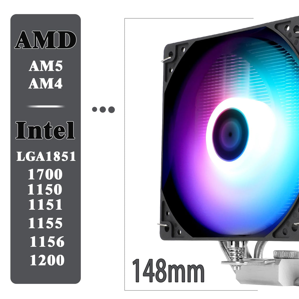 TR-Thermalright Assassin X 120R SE CPU-kylare - 4 värmerör, 120 mm tyst fläkt, för AMD AM4/AM5, Intel LGA1851/1700/115x/1200, PC-kylare