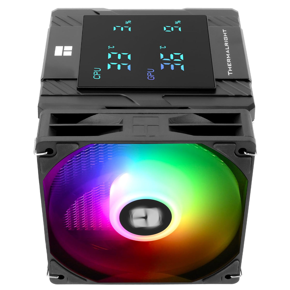 Thermalright Peerless Assassin 120 digital ARGB svart CPU-kylare, kylning med dubbla dörrar och dubbla fläktar, CPU-luftkylare, digital skärmskydd, för AM4/AM5, Intel LGA1851/1700/115X/1200