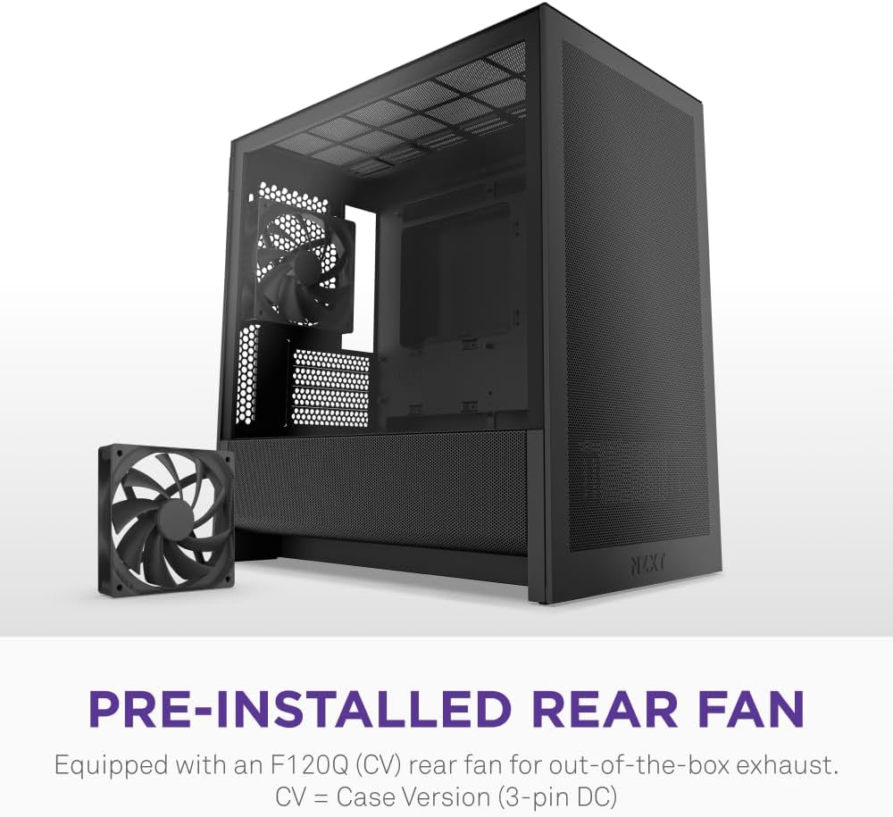 NZXT H3 Flow - Micro-ATX Airflow PC-chassi - Svart