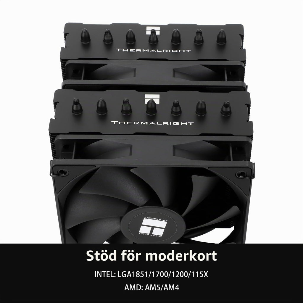 Thermalright Phantom SPIRIT120SE ARGB CPU-luftkylare, kylare med 7 värmerör, dubbla 120 mm TL-C12B-S V2 PWM-fläktar, AGHP 4.0 Tech., S-FDB-lager, för AMD AM4 AM5/Intel 1700/1150/1151/1200, stationär