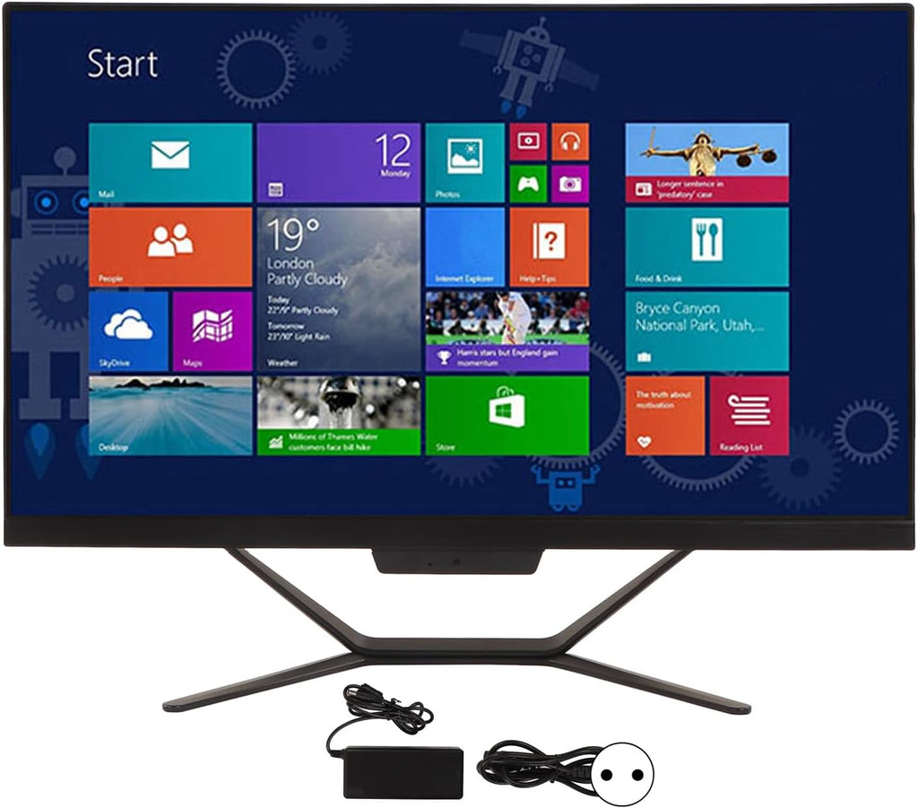 Allt-i-ett PC, 23,8 FHD 4G DDR4 AIO PC med EU Plug for Business (4+128G EU-kontakt)