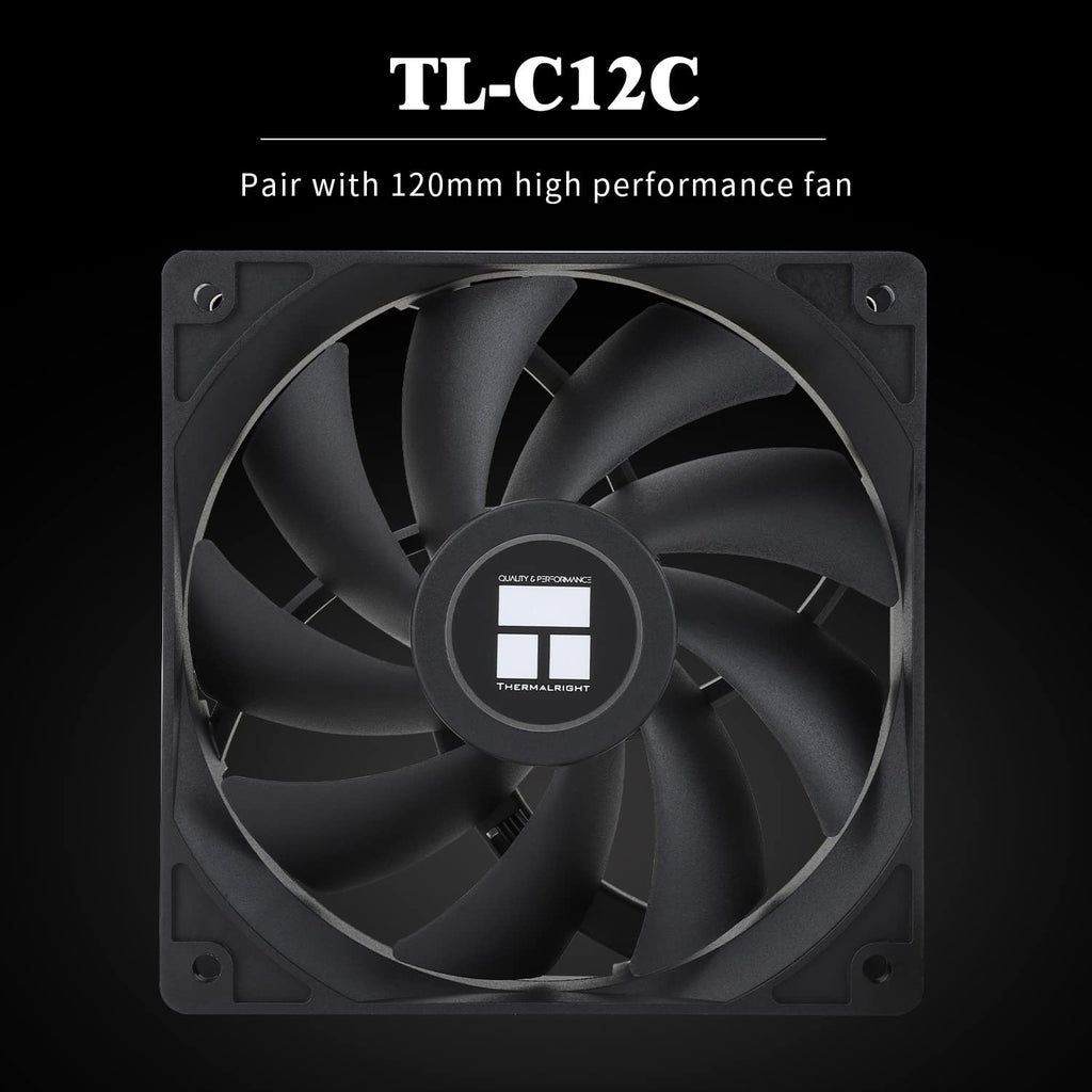 TR AssassinX120 SE vit ARGB CPU-luftkylare, 4 värmerör, TL-C12CW-S PWM Quiet Fan CPU-kylare med S-FDB-lager, för AMD AM4 AM5/Intel 1700/1150/1151/1200, PC-kylare