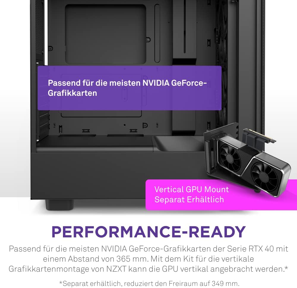 NZXT H5 Flow RGB - Kompakt Mid-Tower ATX PC-chassi - Svart