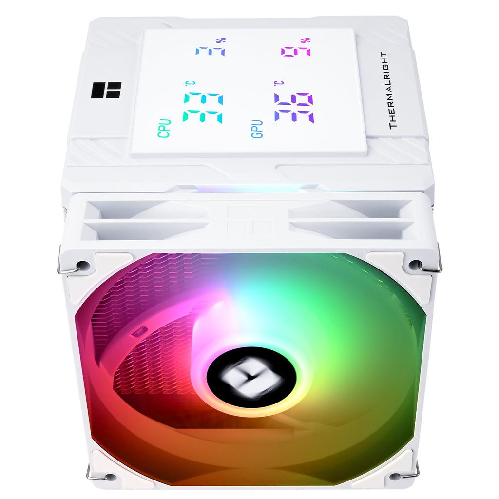 Thermalright Peerless Assassin 120 digital ARGB svart CPU-kylare, kylning med dubbla dörrar och dubbla fläktar, CPU-luftkylare, digital skärmskydd, för AM4/AM5, Intel LGA1851/1700/115X/1200