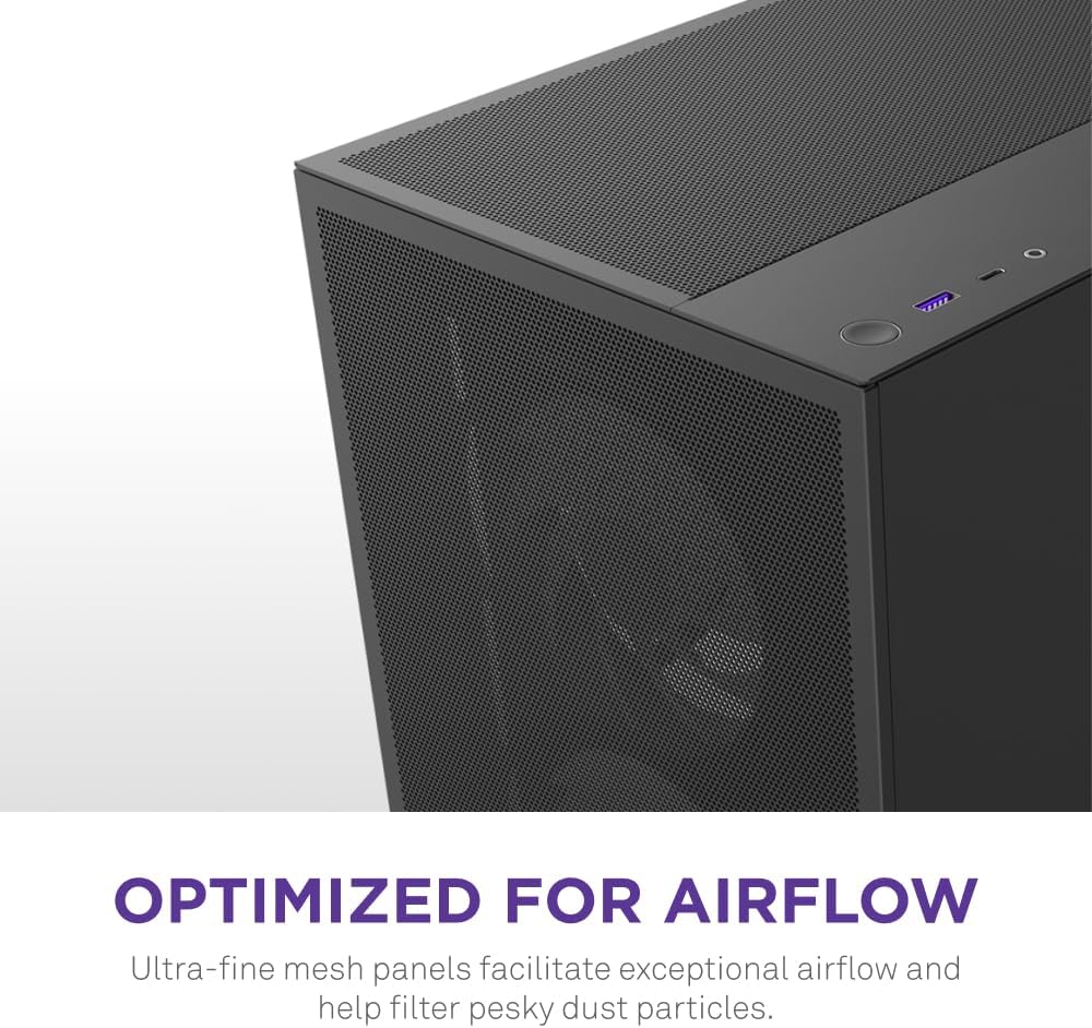 NZXT H5 Flow RGB - Kompakt Mid-Tower ATX PC-chassi - Svart