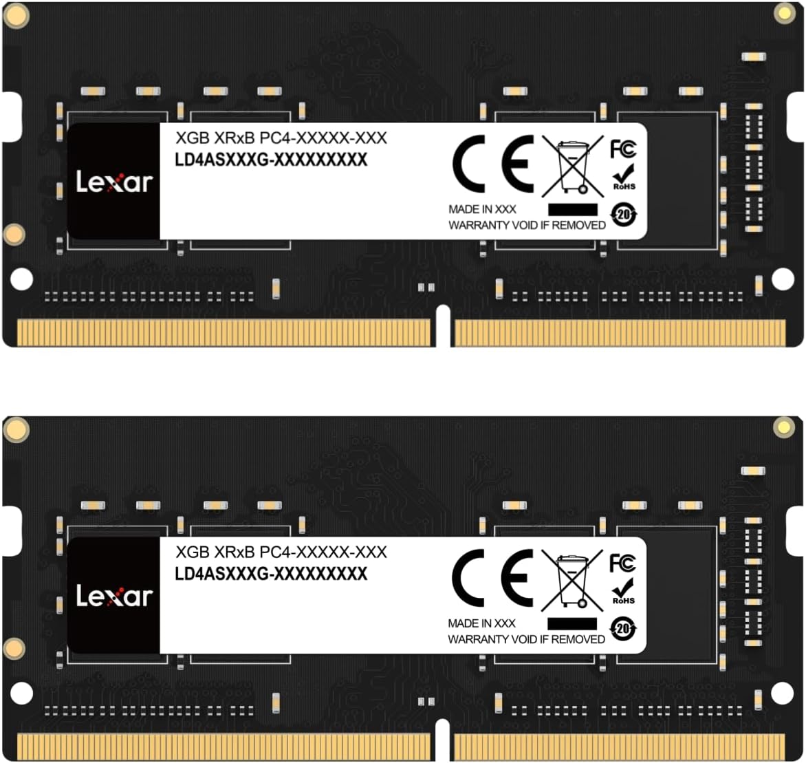 Lexar THOR DDR4 RAM 16GB kit 2x8GB 3 200 MHz, DRAM 288-Pin UDIMM Desktop Memory, XMP 2.0 Högpresterande Datorminne, CL16-18-18-38, 1.35V LD4BU008G-R3200GDXG, THOR 3200 MHz, 16GB Kit (2x8GB)