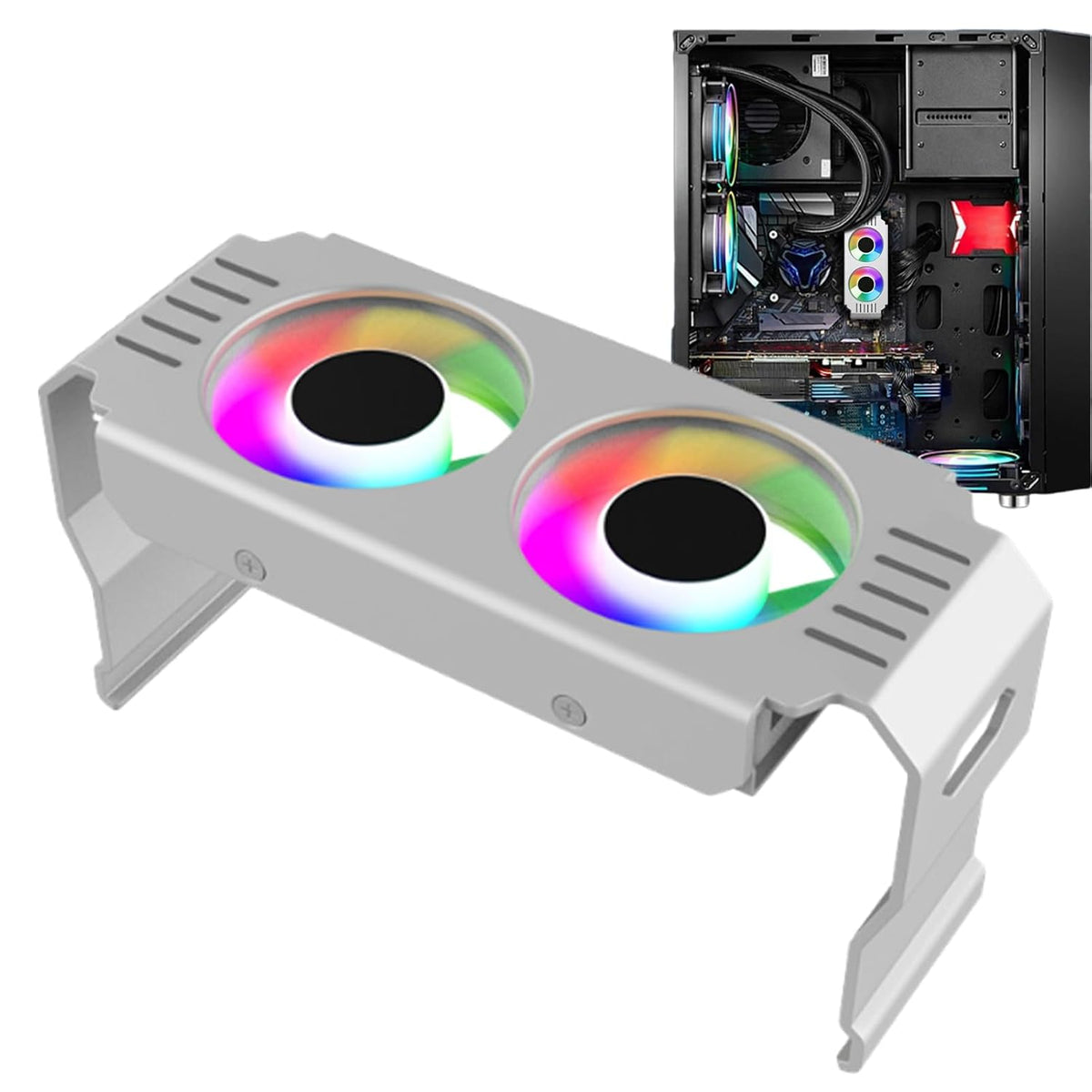 Processorkylare | 120 mm tyst kylare med dubbel fläkt, PC-kylare med