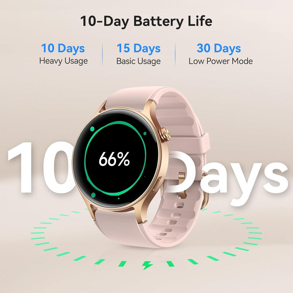 Smart Watch for Men Women, Answer/Make Call, AMOLED Ultra-Clear Screen Activity Trackers with Heart Rate/Sleep/Step Monitor, Smartwatch for iPhone/Samsung/Android, 110+ Sport Modes, 3ATM Waterproof