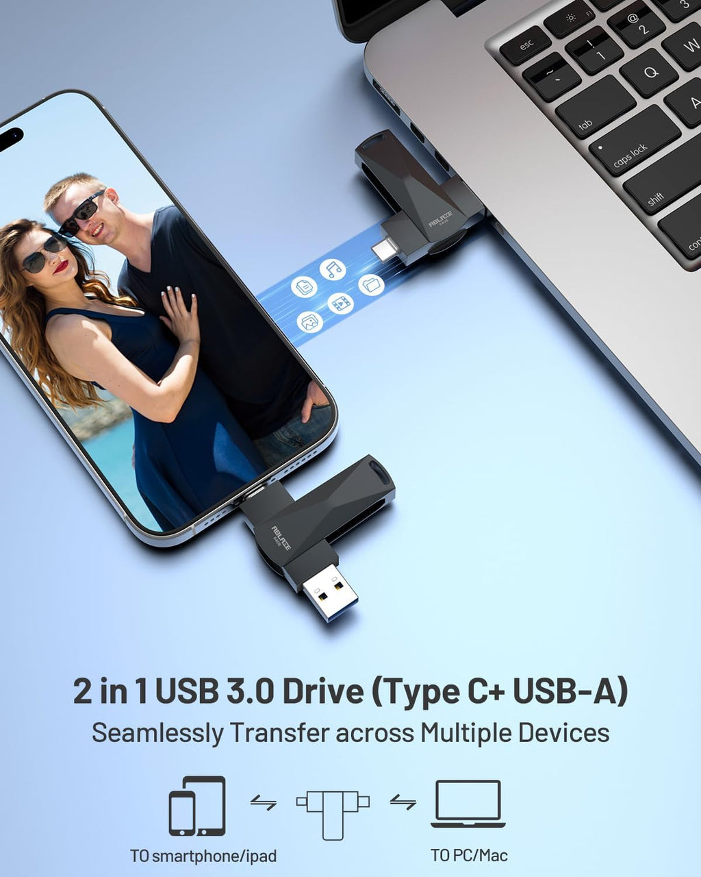USB-minne 8 GB 10 stycken, ABLAZE mini minne minne vattentät 8 GB USB-sticks metall 10-pack för bärbar dator, dator, TV, bil