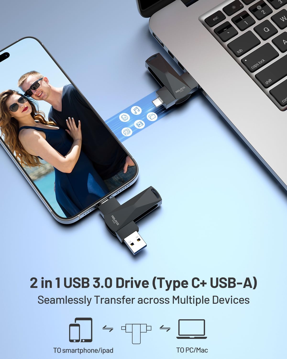 USB-minne 8 GB 10 stycken, ABLAZE mini minne minne vattentät 8 GB USB-sticks metall 10-pack för bärbar dator, dator, TV, bil