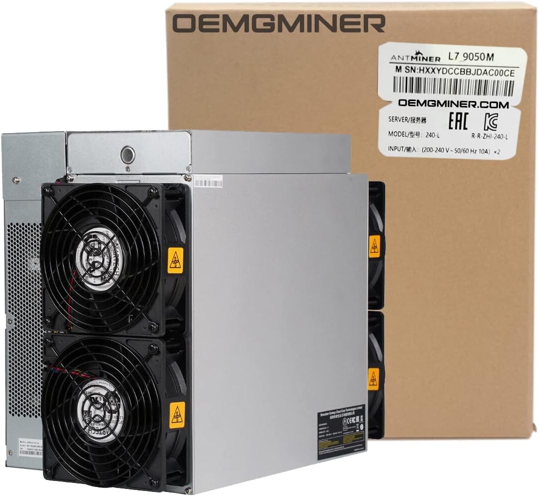Ny Bitmain Antminer L7 9050M Doge Coin & Litecoin LTC mynt Asic Miner Crypto Mining Machine Bulit-in PSU-frakt av OEMGMINER