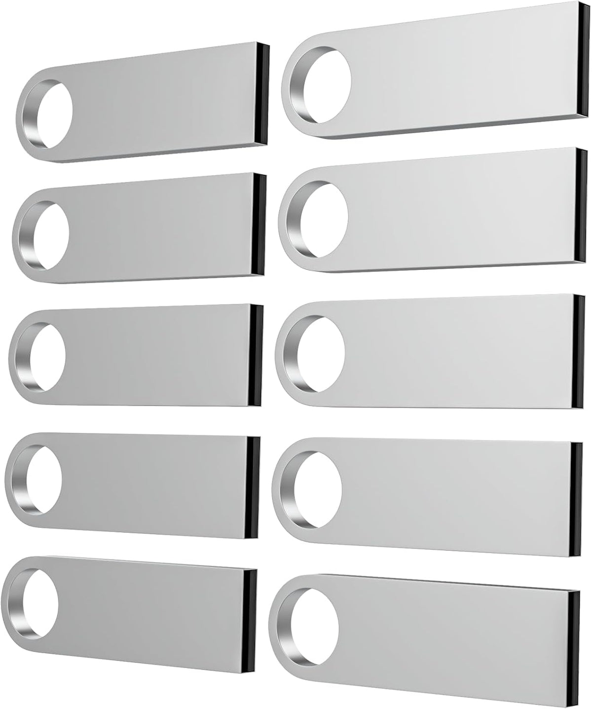 USB-minne 8 GB 10 stycken, ABLAZE mini minne minne vattentät 8 GB USB-sticks metall 10-pack för bärbar dator, dator, TV, bil