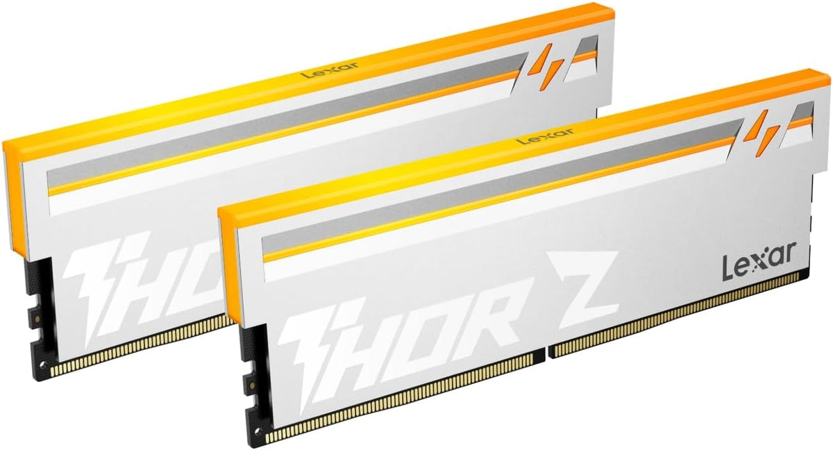 Lexar THOR DDR4 RAM 16GB kit 2x8GB 3 200 MHz, DRAM 288-Pin UDIMM Desktop Memory, XMP 2.0 Högpresterande Datorminne, CL16-18-18-38, 1.35V LD4BU008G-R3200GDXG, THOR 3200 MHz, 16GB Kit (2x8GB)