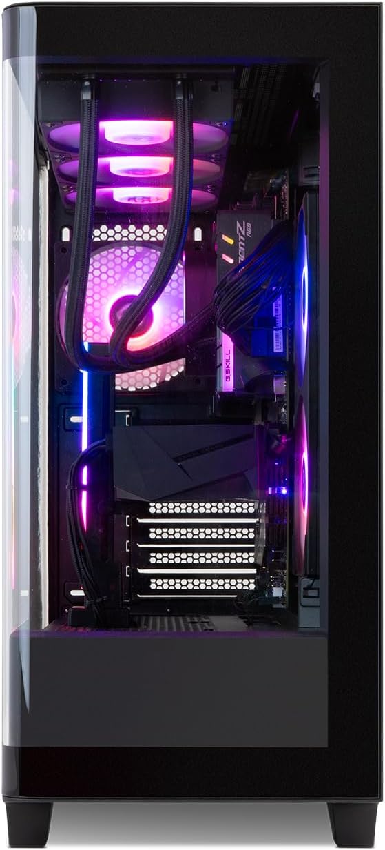 NOX XTREME PRODUCTS Hummer Galaxy - Datorchassi, Ramlöst Härdat Glas, 4x 120mm PWM Fläktar, Plats för 10 Fläktar, USB-C och USB 3.0, ARGB Hub Controller, ATX/M-ATX/ITX, Svart