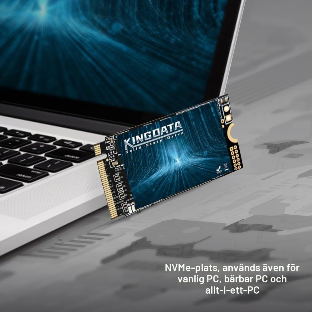 SSD M.2 2280 128GB KINGDATA Ngff SATA III 6Gb/s Högpresterande intern hårddisk för stationär bärbar dator (128GB, M.2 2280)