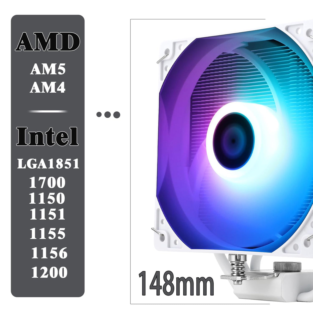 TR-Thermalright Assassin X 120R SE CPU-kylare - 4 värmerör, 120 mm tyst fläkt, för AMD AM4/AM5, Intel LGA1851/1700/115x/1200, PC-kylare