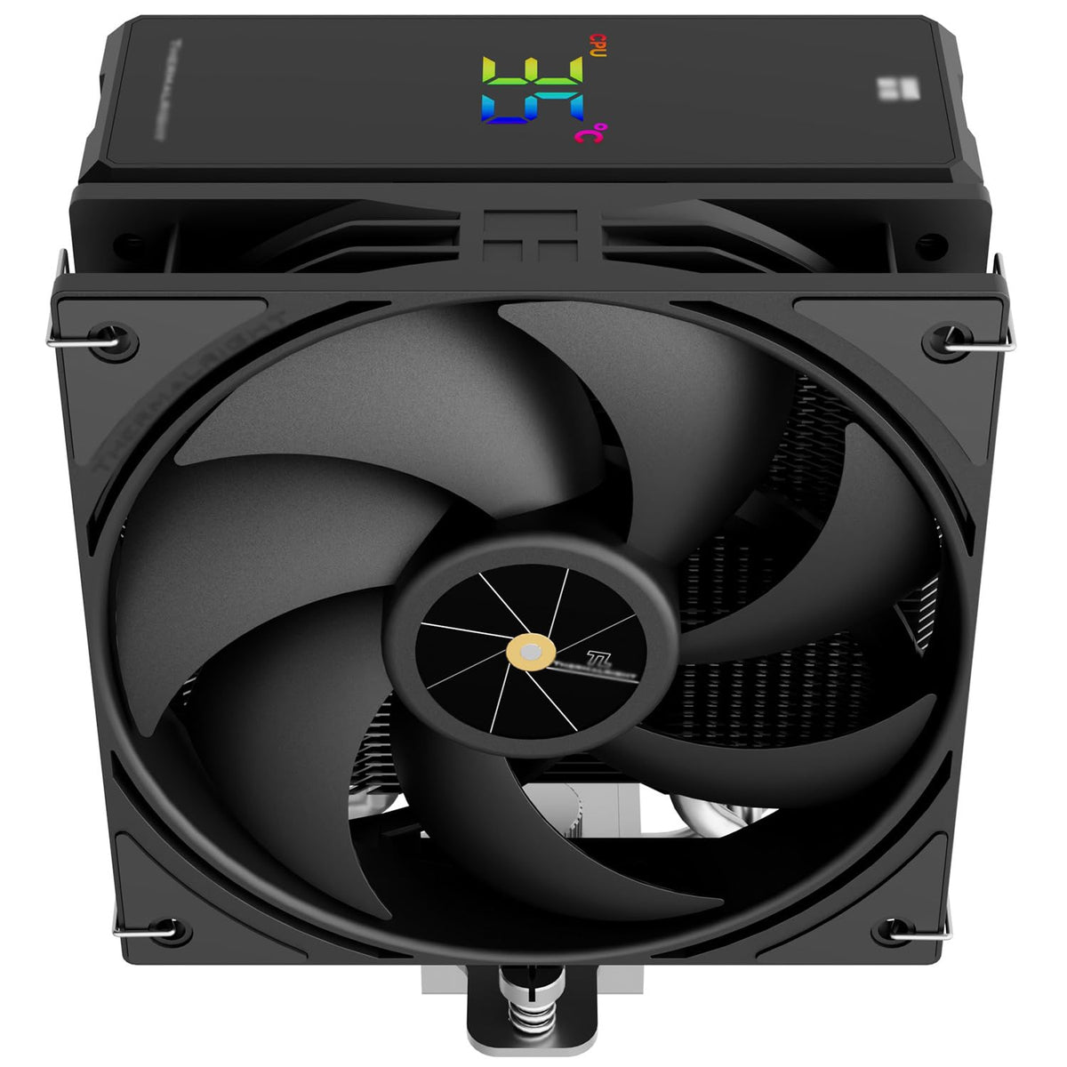 TR-Thermalright Assassin X 120 Digital ARGB vit CPU-kylare, 4 värmerör ARGB-fläkt 120 mm-2 000 varv/min, topplock med digital skärm, för AM5/AM4, Intel LGA1851/1700, vit