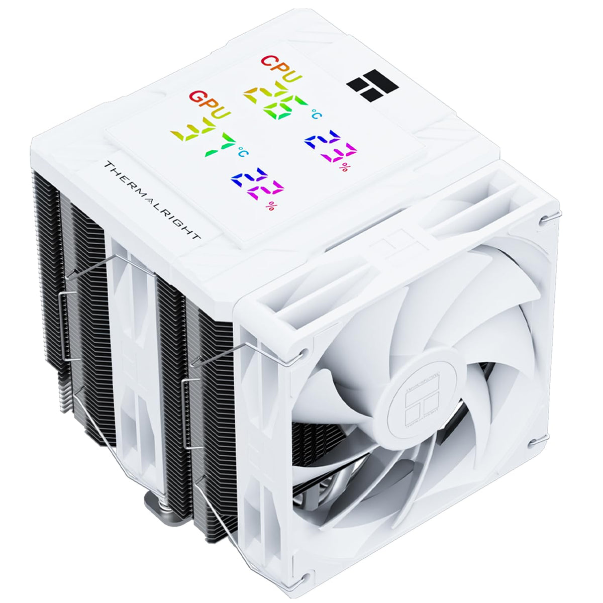 Thermalright Peerless Assassin 120 digital ARGB svart CPU-kylare, kylning med dubbla dörrar och dubbla fläktar, CPU-luftkylare, digital skärmskydd, för AM4/AM5, Intel LGA1851/1700/115X/1200