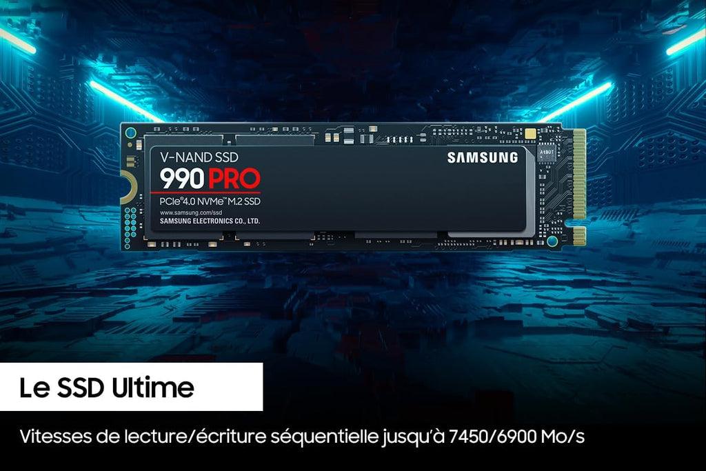 Samsung 990 PRO Heatsink NVMe M.2 SSD, 2 TB, MZ-V9P2T0CW