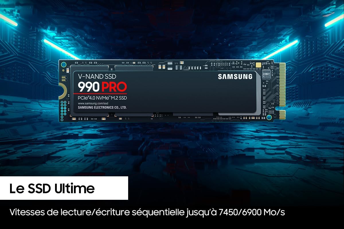 Samsung 990 PRO Heatsink NVMe M.2 SSD, 2 TB, MZ-V9P2T0CW