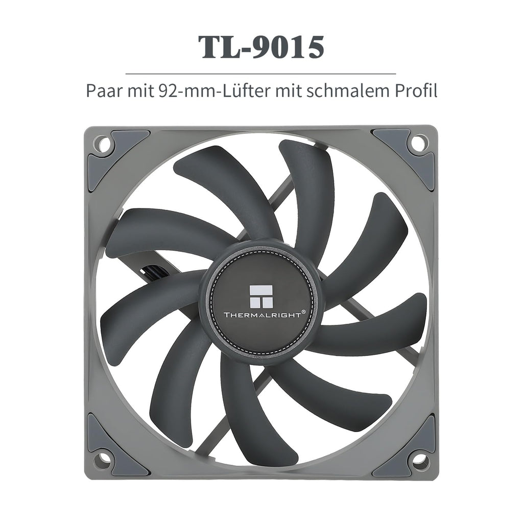 Thermalright TR AXP90-X47 CPU-luftkylare med låg profil, svart CPU-kylare med 90 mm PWM rak fläkt, 4 värmerör, höjd 47 mm, för AMD AM4 AM5/Intel LGA 1700/115X/1851