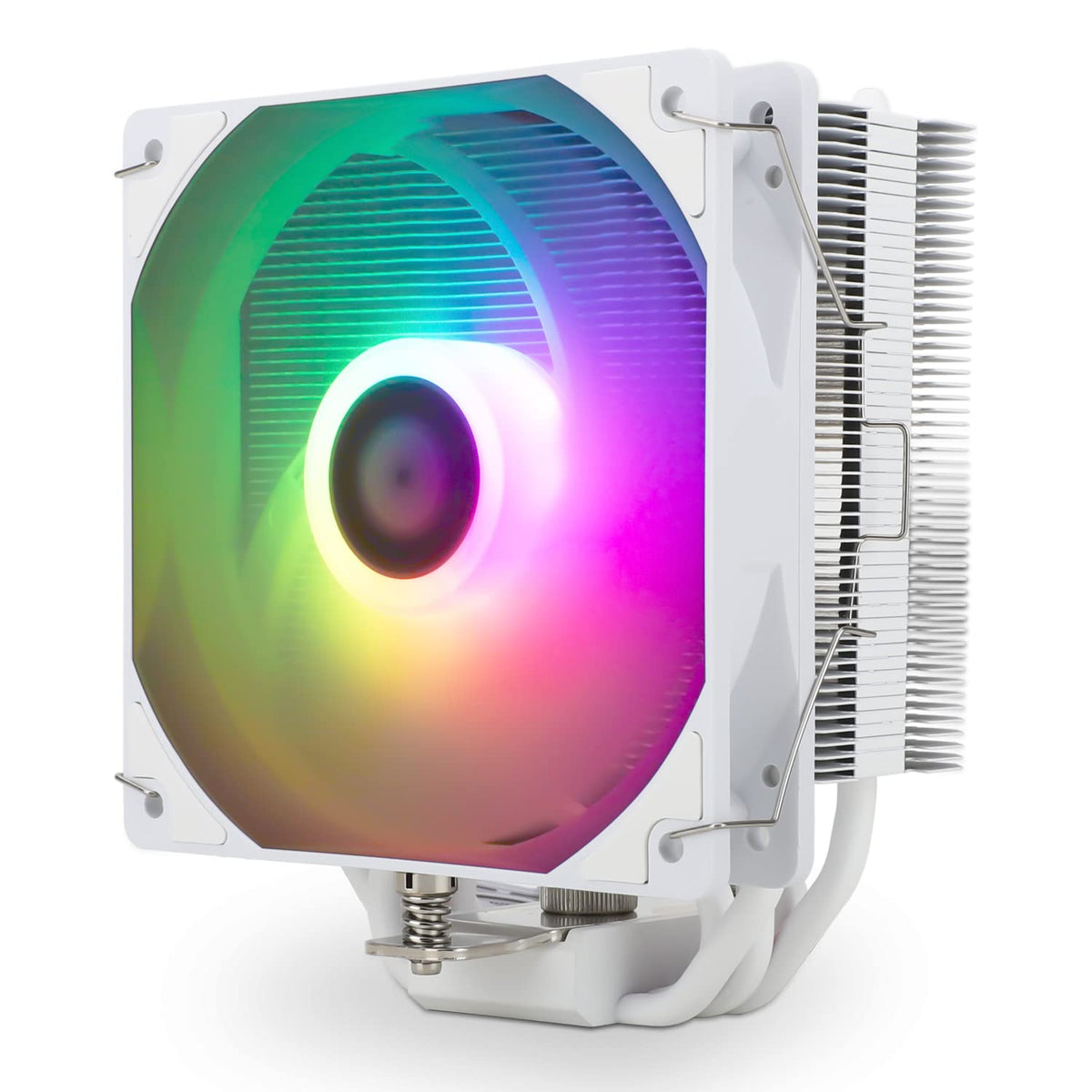 Thermalright Assassin X 120 SE vit CPU luftkylare, 4 värmerör, TL-C12CW-S PWM tyst fläkt CPU kylare med S-FDB-lager, för AMD AM4 AM5/Intel LGA1700/1150/1151/155/1156/1200