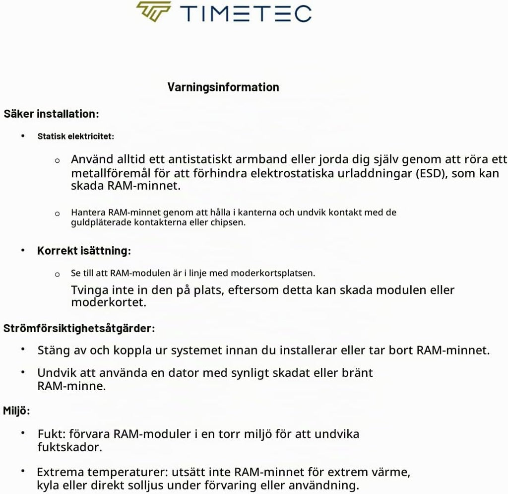 Timetec 16GB (2x8GB) DDR3L / DDR3 1600MHz PC3L-12800 / PC3-12800 Ingen ECC Obuffrad 1,35V / 1,5V CL11 2Rx8 Dual Rank 240 Pin UDIMM Stationär dator RAM-minne (SDRAM) uppgraderingsmodul