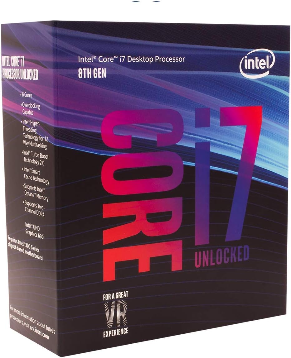 Intel Core i7-8700K processor (12 MB cache, upp till 6 kärnor, 3,70 GHz)