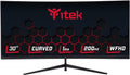 iTek Monitor GGC – 30 tum böjd R1800, WFHD 2560 x 1080 UltraWide, VA, 200 Hz, 21:9, 1 ms MPRT, 3 x HDMI, DP, Audio, HDR Ready, Adapt Sync, svart
