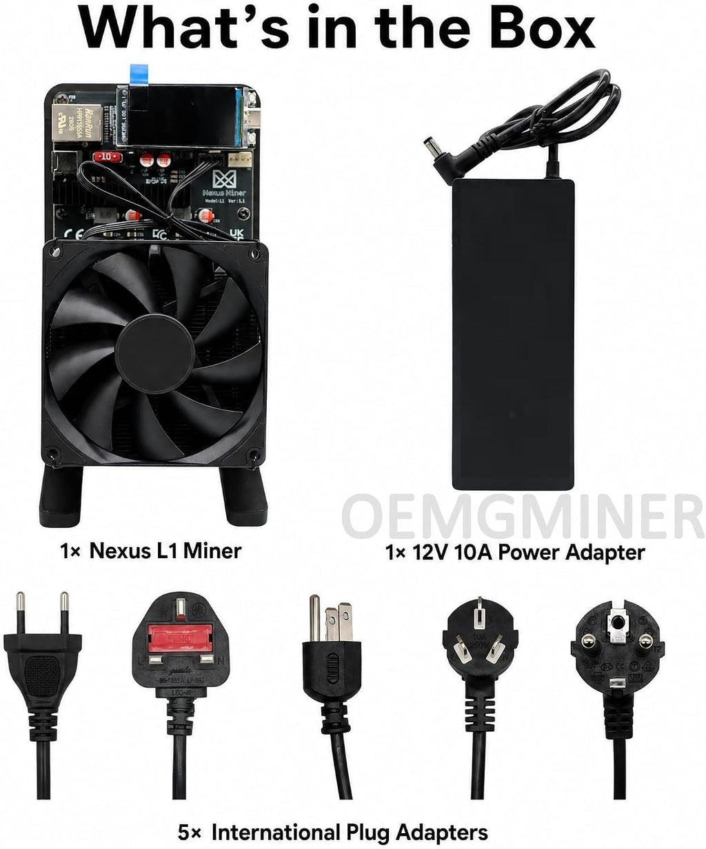 New Nexus L1 ASIC Miner 330 MH/s 70W Låg Strömförbrukning, Kompatibel med Dogecoin & Litecoin, Tyst Fläkt, Inbyggt WiFi - Kryptobrytningsmaskin för Hem & Kontor