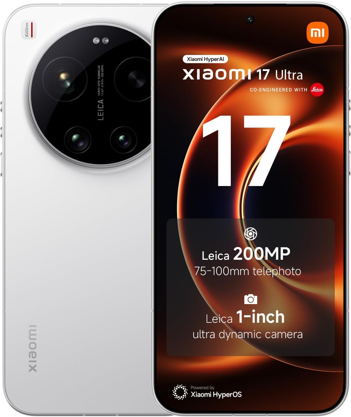 XIAOMI 17, Smartphone 12+512 GB, Leica Summilux optisk lins, 6330 mAh (typ) batteri, HyperAI, svart, tillverkargaranti 2 år + 1 år extra, laddare ingår inte