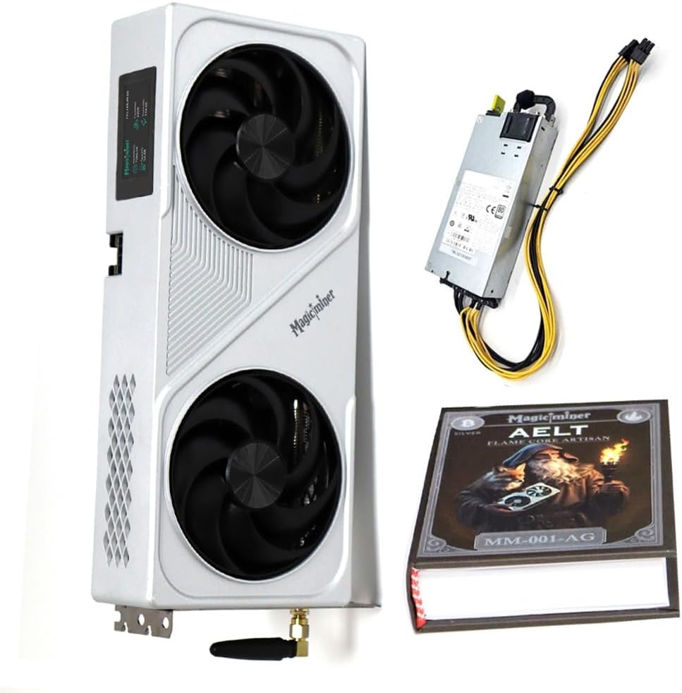 Magic BG02 Bitcoin Miner, 150 W effekt, 7 TH/s, SHA-256 ASIC Miner, Tyst drift, WiFi, med PSU, i lager