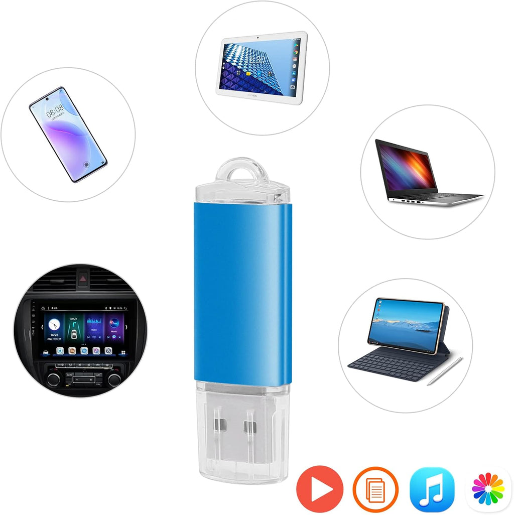 128 GB 2-i-1 USB-minne 128 GB typ-C Pendrive 128GO USB C Flash Drive 128 Giga 2-i-1 OTG Pen 128GO för PC/surfplatta/Laptop/Smartphone med typ C, Xiaomi/Huawei (silver)