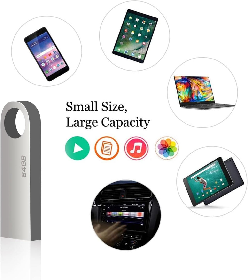 128 GB 2-i-1 USB-minne 128 GB typ-C Pendrive 128GO USB C Flash Drive 128 Giga 2-i-1 OTG Pen 128GO för PC/surfplatta/Laptop/Smartphone med typ C, Xiaomi/Huawei (silver)