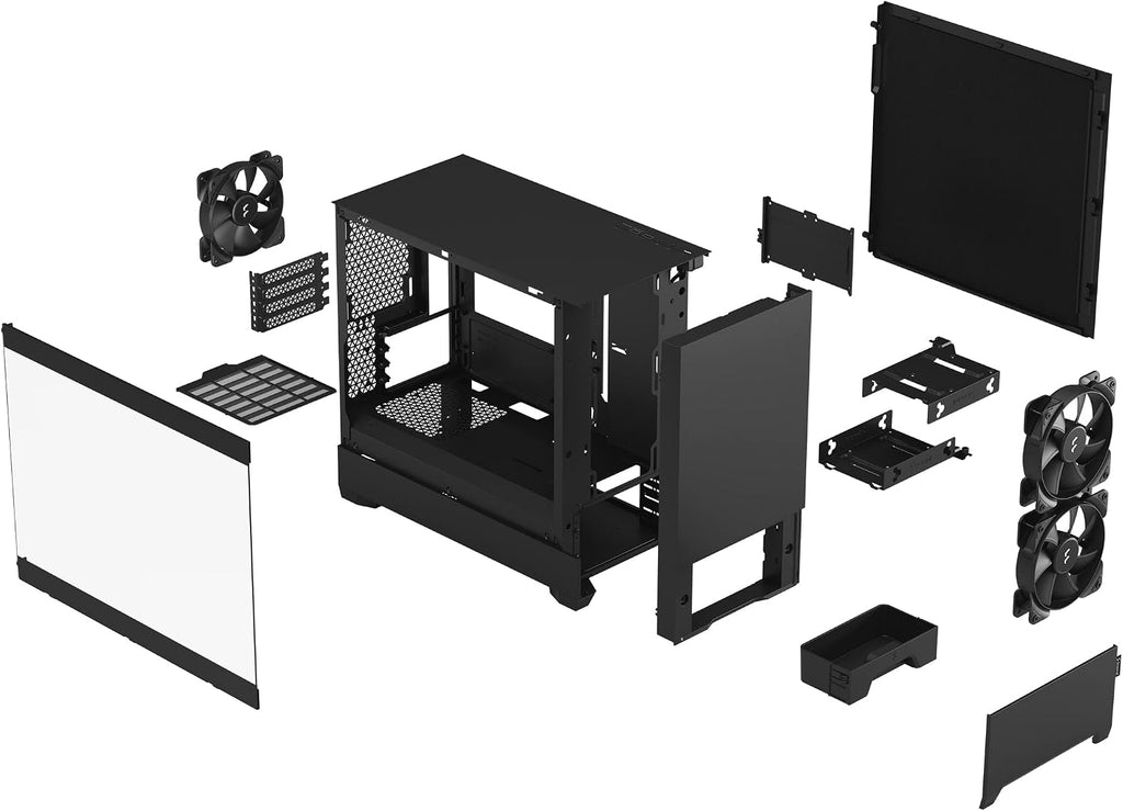 Fractal Design Pop Mini Silent FD-C-POS1M-01 Datorchassi, Svart, 432 x 215 x 393 mm