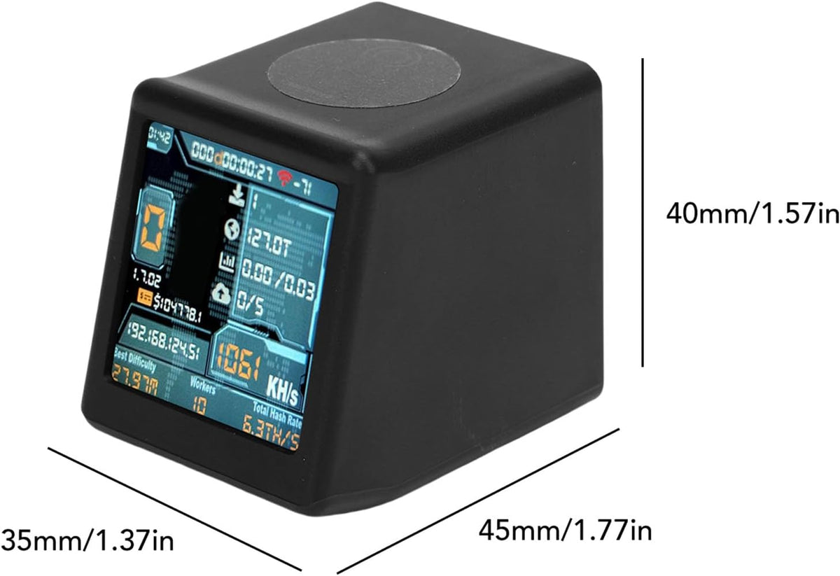 Fabater Bitcoin Miner, WiFi BT Smart Lucky BTC Miner med 1060KH/s Hashrate, 1,54 Tums Skärm, Lottery Miners Mining Machine USB Powered for Home