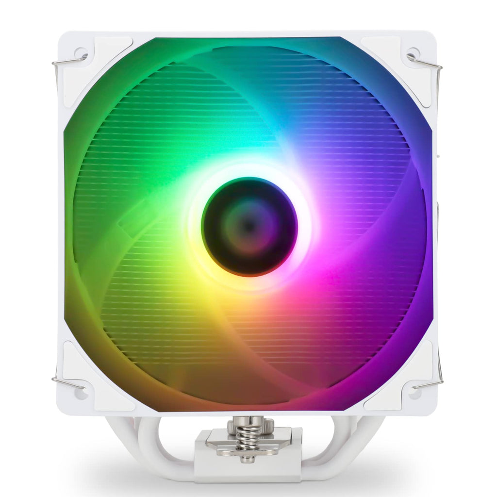 Thermalright Assassin X 120 SE vit CPU luftkylare, 4 värmerör, TL-C12CW-S PWM tyst fläkt CPU kylare med S-FDB-lager, för AMD AM4 AM5/Intel LGA1700/1150/1151/155/1156/1200