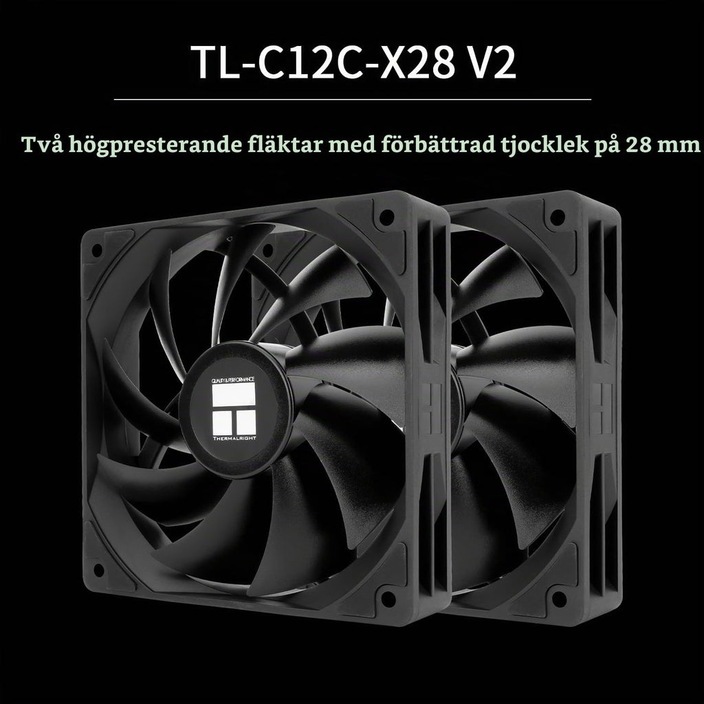 Thermalright Peerless Assassin 120 Vision ARGB svart CPU-kylare, PC-kylning med 6 värmerör, 2,8-tums magnetisk skärm (320 x 240 upplösning), för AMD AM4/AM5 och Intel LGA1700/1851