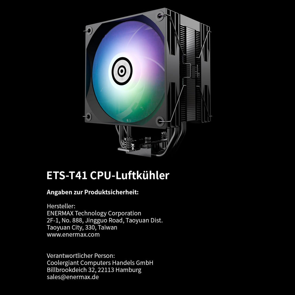 ENERMAX ETS-T41 CPU-kylare | 2 x 120 mm PWM-fläkt forward-omvänd bladdesign