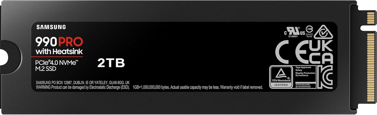 Samsung 990 PRO Heatsink NVMe M.2 SSD, 2 TB, MZ-V9P2T0CW