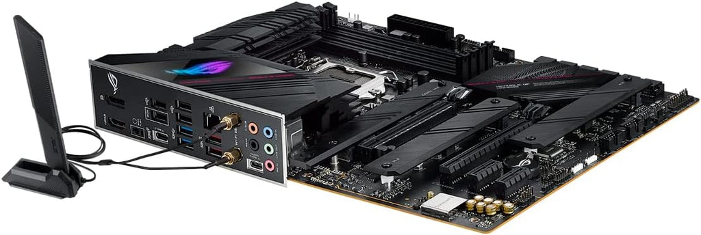 ASUS ROG Strix B760-I Gaming WiFi - Intel B760 LGA 1700 Mini ITX moderkort (DDR5, 8 + 1 DrMOS, PCIe 5.0, 2 x PCIe 4.0 M.2, wifi 6E, 2.5G Ethernet, USB 3.2 Gen 2 x 2 Type-C, Aura Sync RGB)