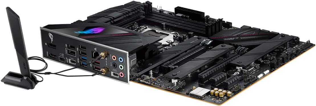 ASUS ROG Strix B760-I Gaming WiFi - Intel B760 LGA 1700 Mini ITX moderkort (DDR5, 8 + 1 DrMOS, PCIe 5.0, 2 x PCIe 4.0 M.2, wifi 6E, 2.5G Ethernet, USB 3.2 Gen 2 x 2 Type-C, Aura Sync RGB)