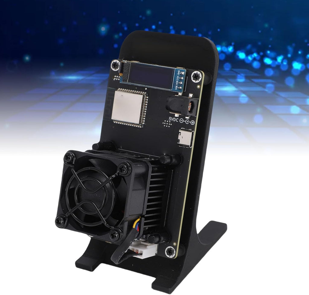 Tosuny Bitcoin Miner, Open Source BTC Mining Machine, BM1370 ASIC Chip, 1-1,2 TH/s Efficient Mining, 2,4G WiFi, 0,96" Display, Home Crypto Currency Miner Support AxeOS (BLACK)