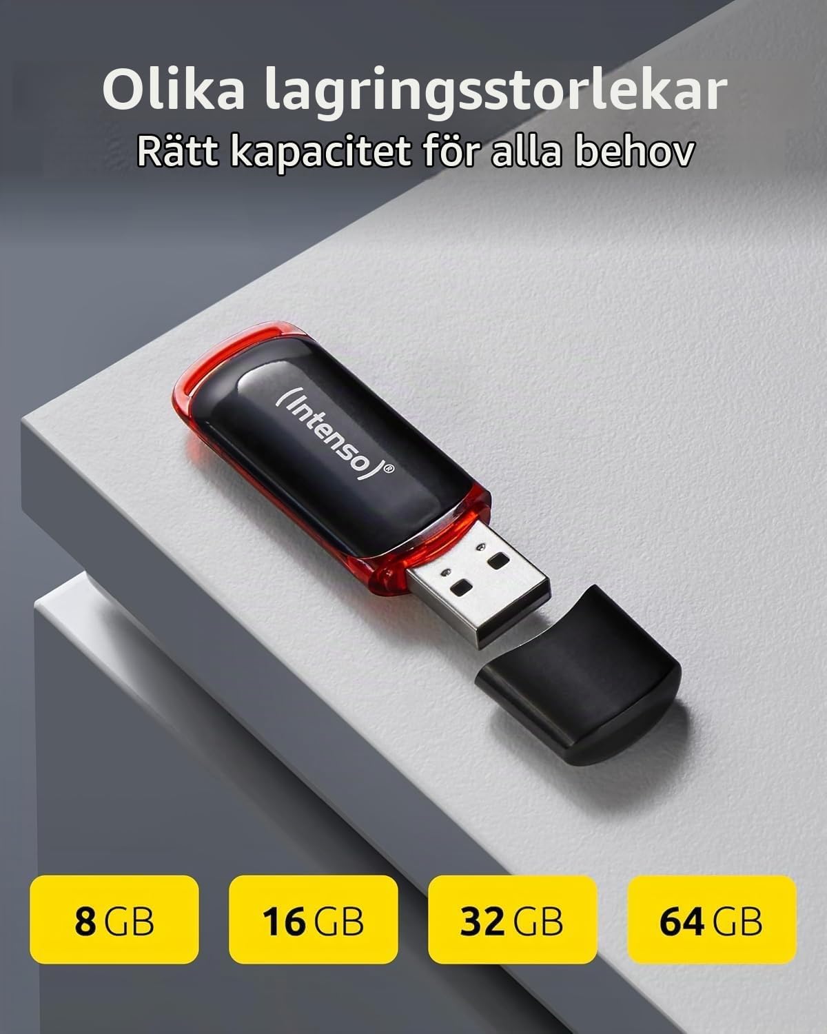Intenso Business Line - Flash Drive 16 GB - USB 2.0, Black/Red